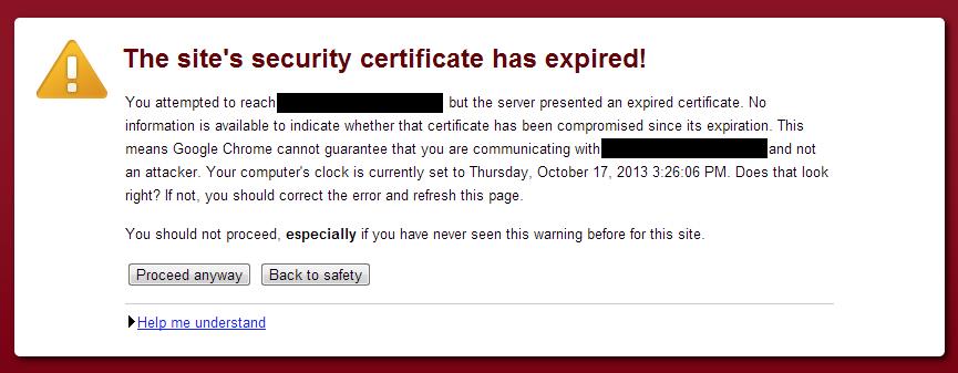 Expired SSL