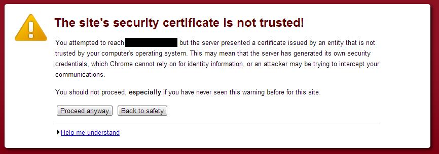 Incorrect SSL Incorrect SSL